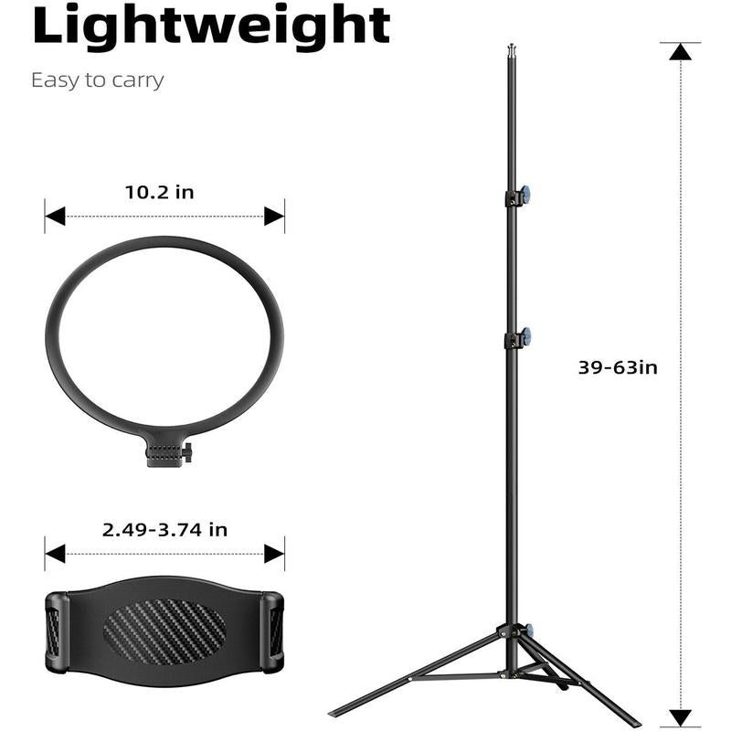 Weilisi 10.5" Ring Light with 69" Tripod Stand and Phone Holder Kit