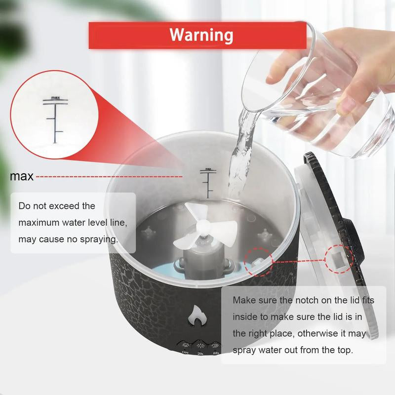 Portable Aroma Diffuser, Colorful Flame Fireplace Aroma Diffuser