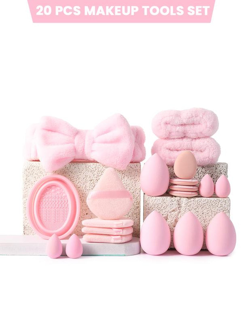 53PCS Makeup Tools Set, Waterproof Zipper Cosmetic Bag