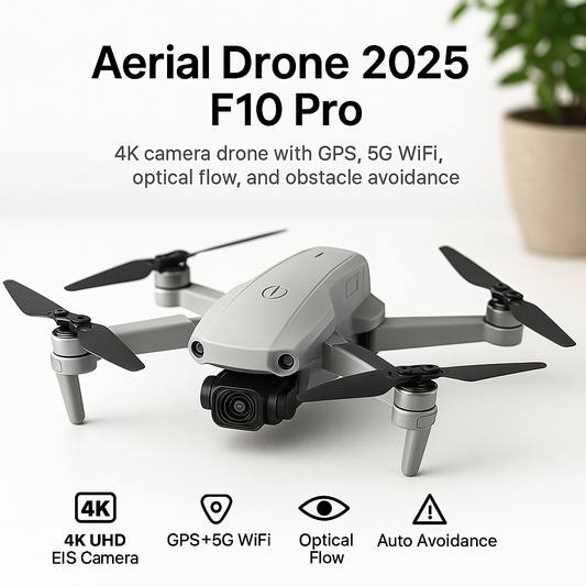 Aerial Drone 2025 F10 Pro with 4K UHD EIS Camera GPS