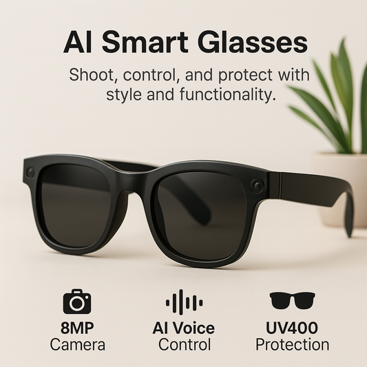 AI Smart Glasses 8MP HD Camera