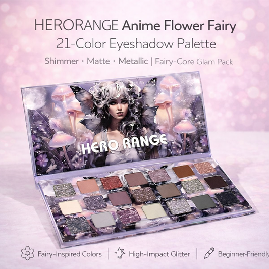 HERORANGE Anime Flower Fairy 21-Color Eyeshadow Palette