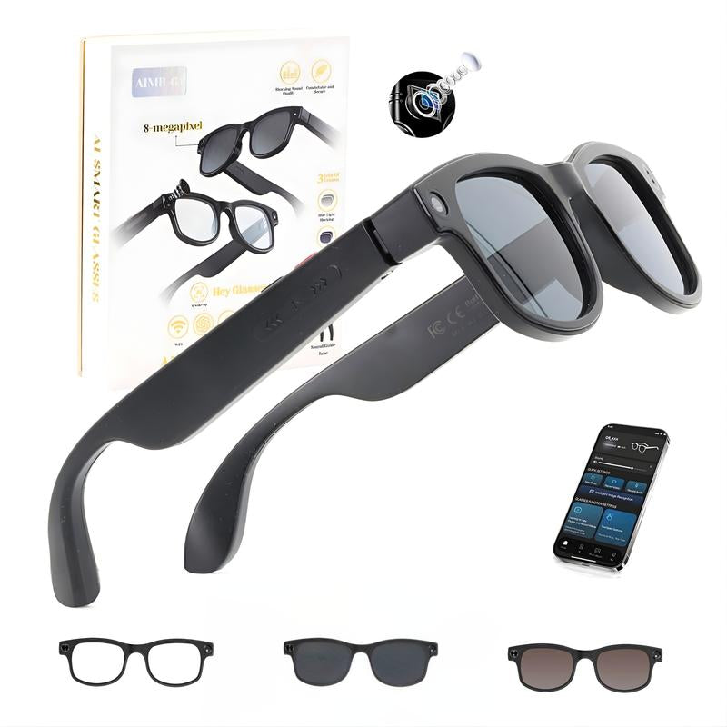 AI Smart Glasses 8MP HD Camera