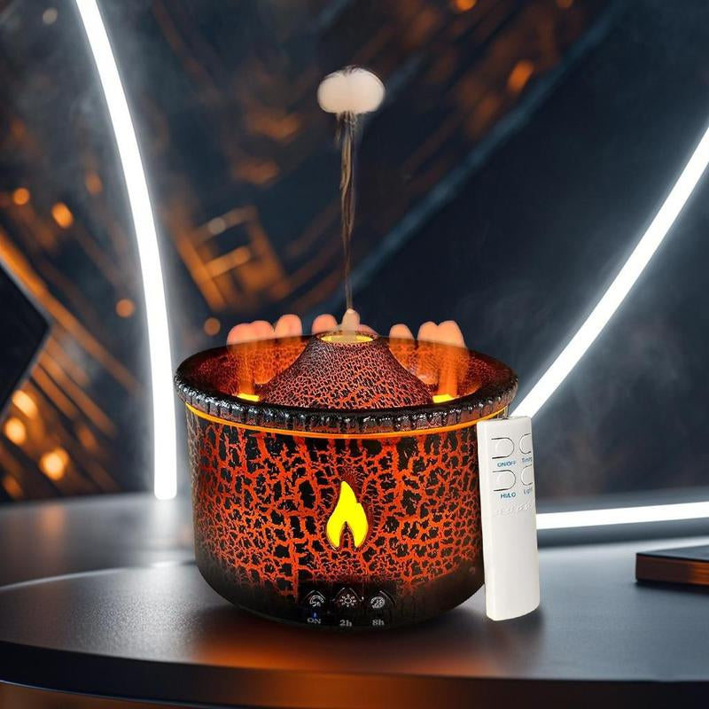 Portable Aroma Diffuser, Colorful Flame Fireplace Aroma Diffuser