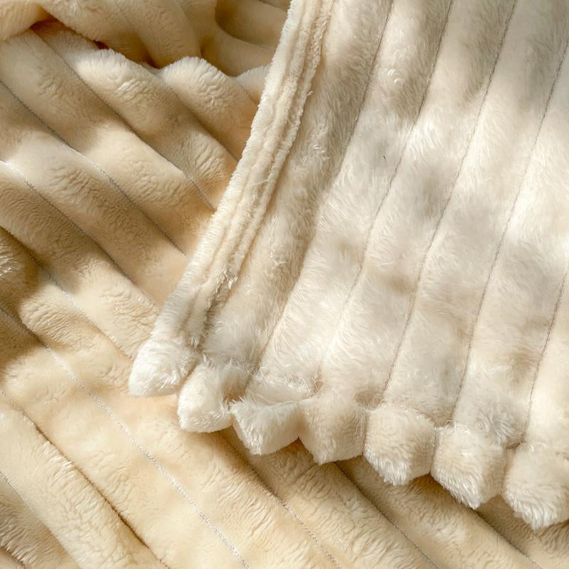 Super Soft 3D Ribbed Flannel Blanket