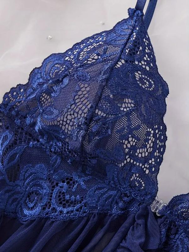 Women'S Lace Sexy Halter Nightdress Set Sleepwear