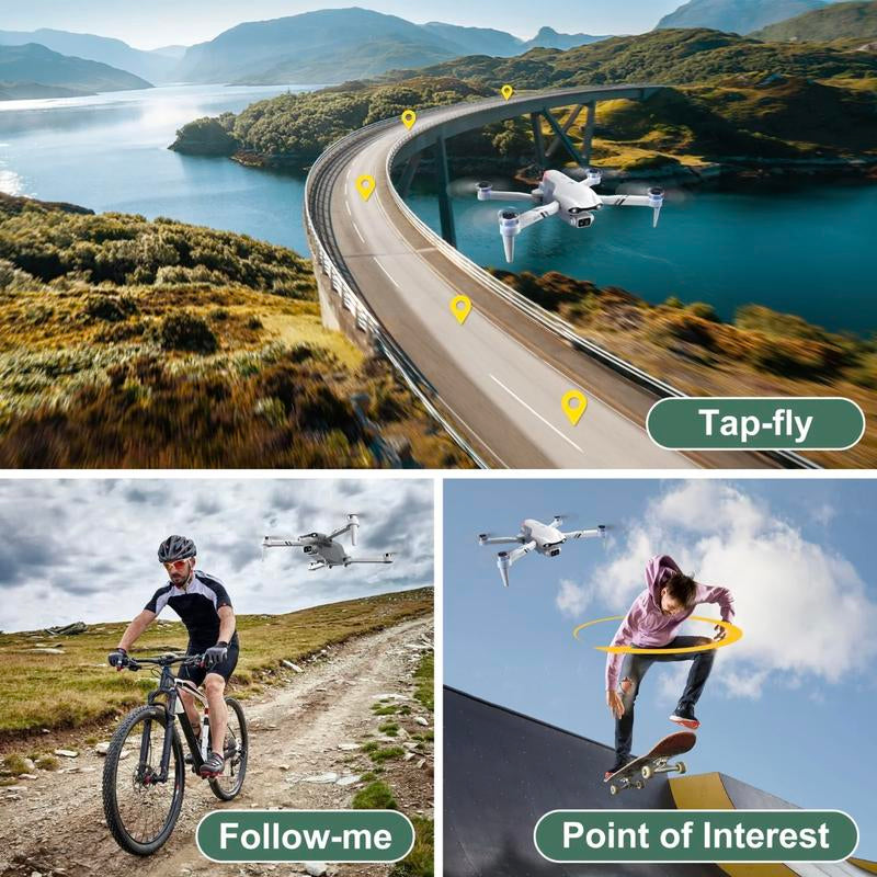 Aerial Drone 2025 F10 Pro with 4K UHD EIS Camera GPS 