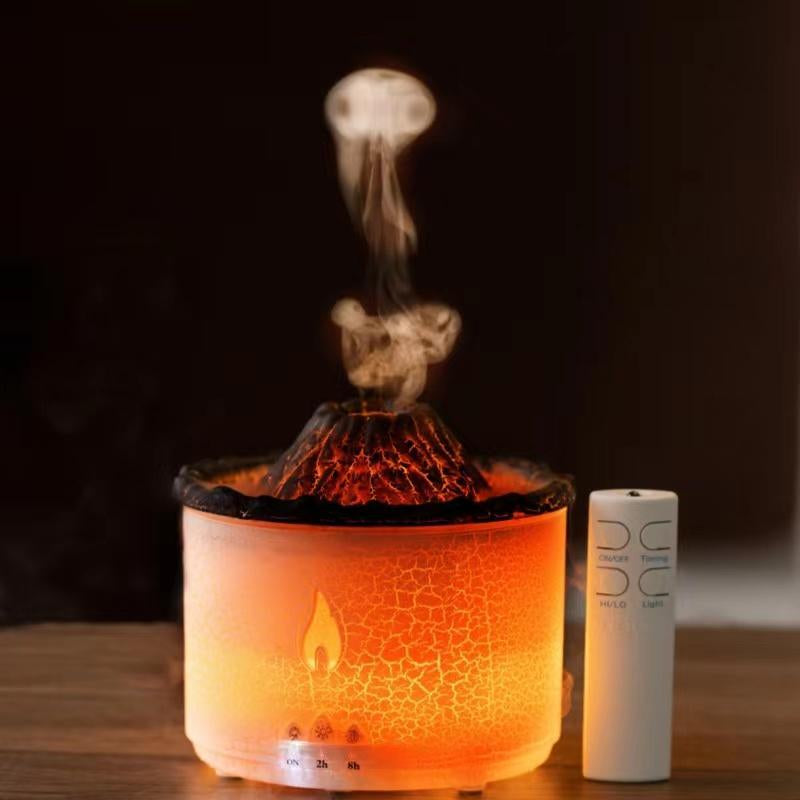 Portable Aroma Diffuser, Colorful Flame Fireplace Aroma Diffuser