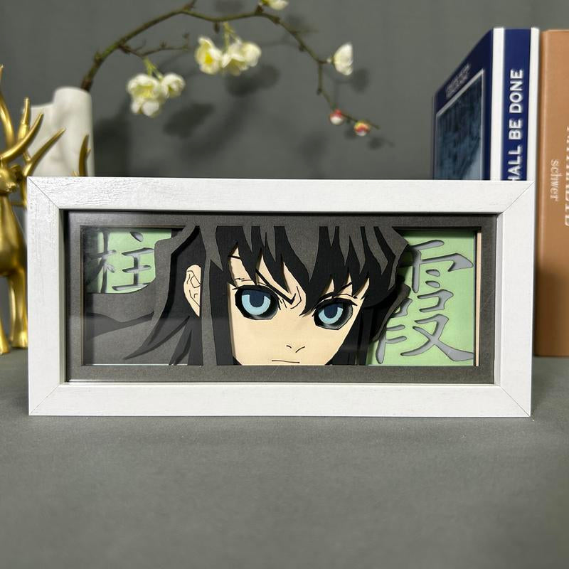 Paper Cut Anime Led Light Box Demon Slayer 