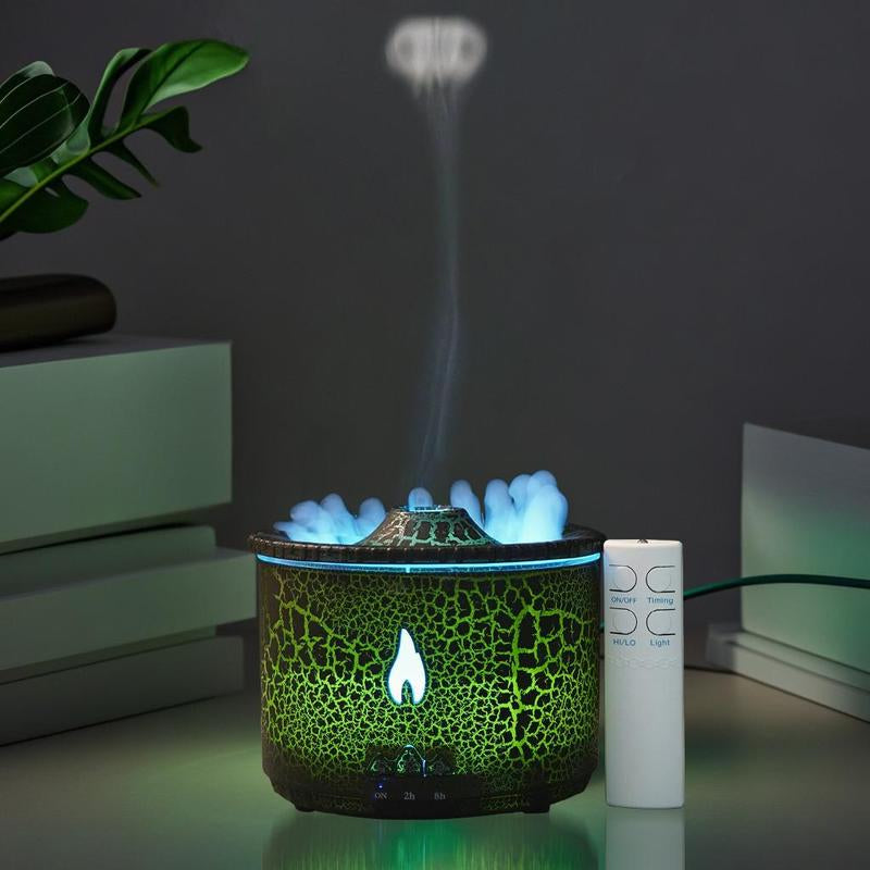 Portable Aroma Diffuser, Colorful Flame Fireplace Aroma Diffuser