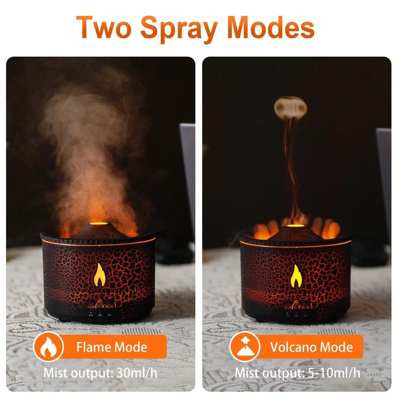 Portable Aroma Diffuser, Colorful Flame Fireplace Aroma Diffuser