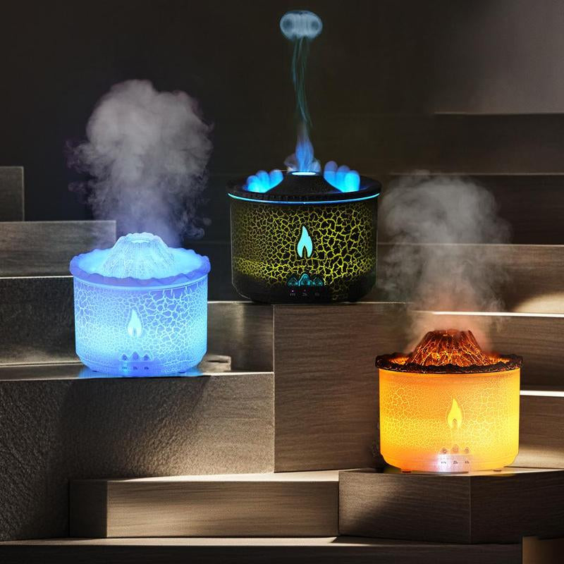 Portable Aroma Diffuser, Colorful Flame Fireplace Aroma Diffuser
